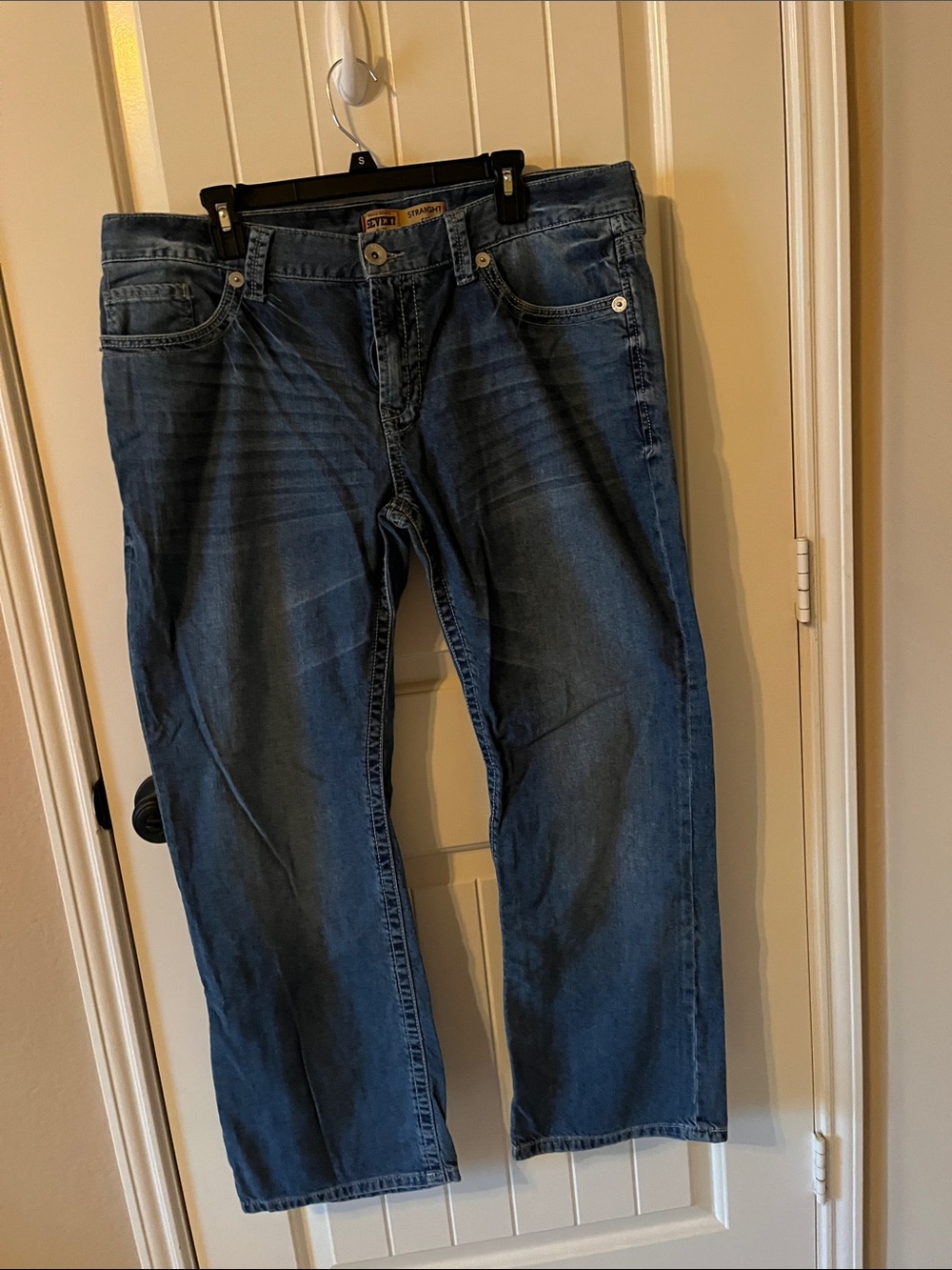 Seven7 Men's Straight Leg Blue Jeans